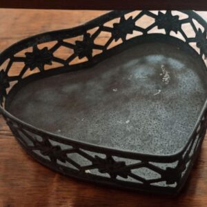Metallkorb Metallherz Shabby Retro Vintage
