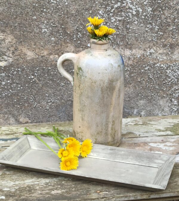 Steingut Flasche Patina Krug Vintage upcycling Shabby – Bild 3
