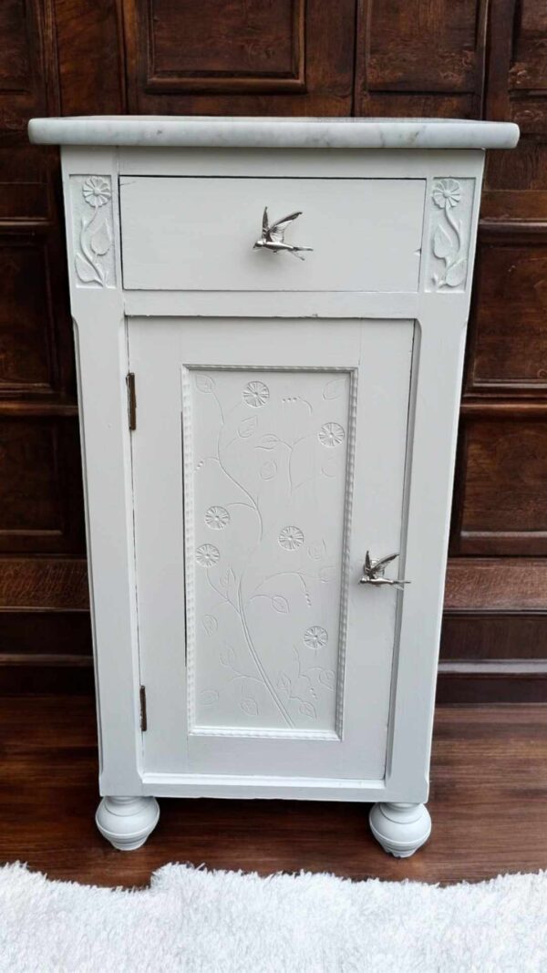Vintage Upcycling Beistelltisch Nachtschränkchen Shabby Line – Bild 3