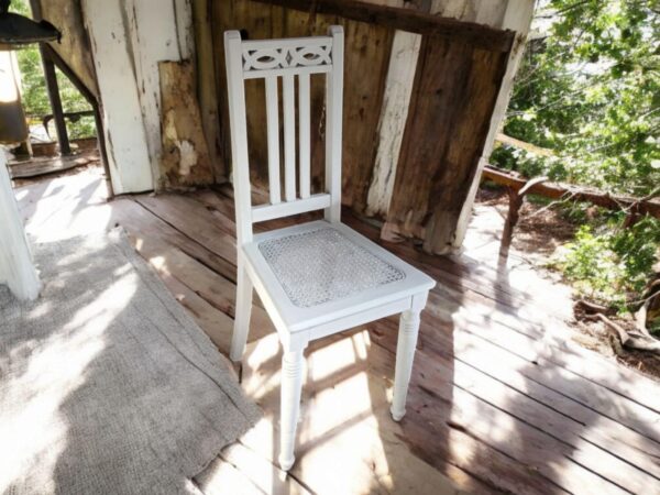 Stuhl Natur Holz Geflecht Holzstuhl Shabby Vintage Upcycling Vincent