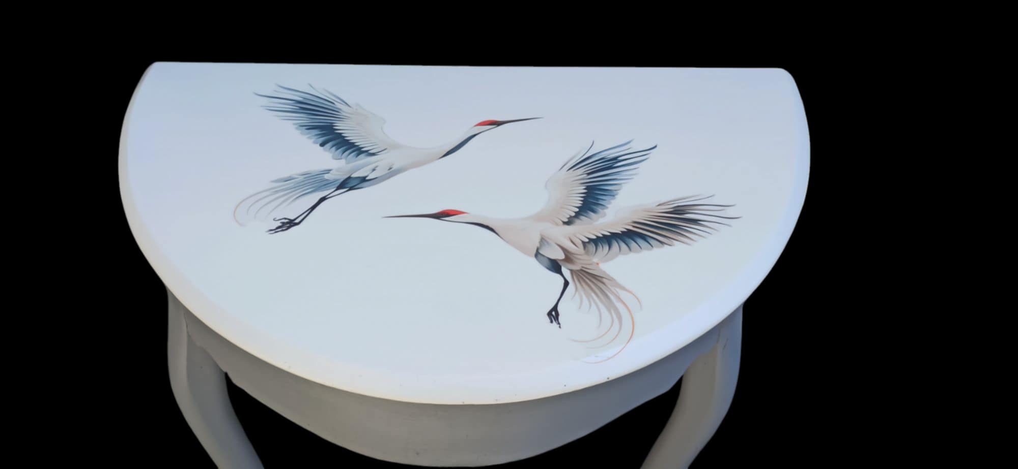 Tisch Holztisch Kranich Lilu Shabby Vintage Upcycling – Bild 6