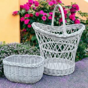 Korb Shabby Dekokorb upcycling weiß