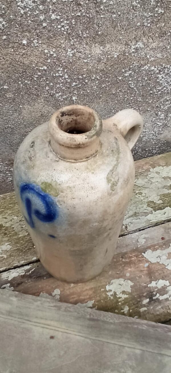 Steingut Flasche Patina Krug Vintage upcycling Shabby – Bild 4