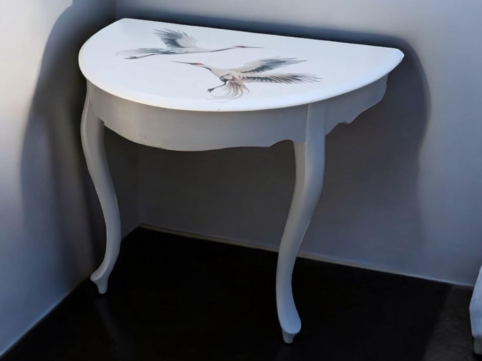 Tisch Holztisch Kranich Lilu Shabby Vintage Upcycling – Bild 4