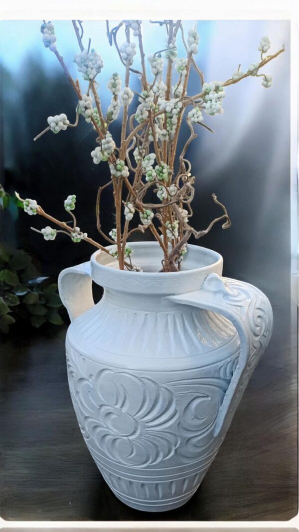 Vase Bodenvase Keramik Shabby – Bild 5