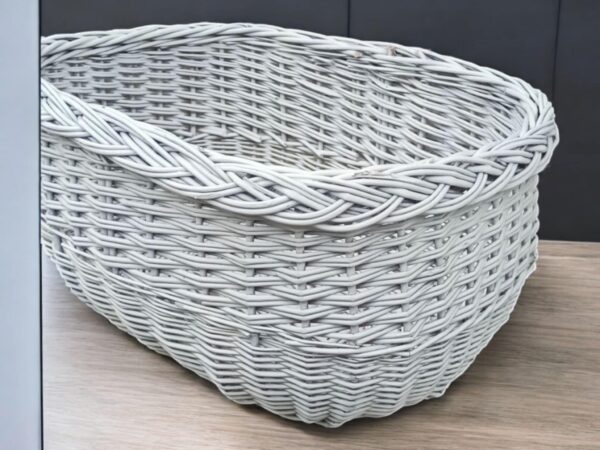 Korb Shabby Dekokorb upcycling weiß – Bild 2