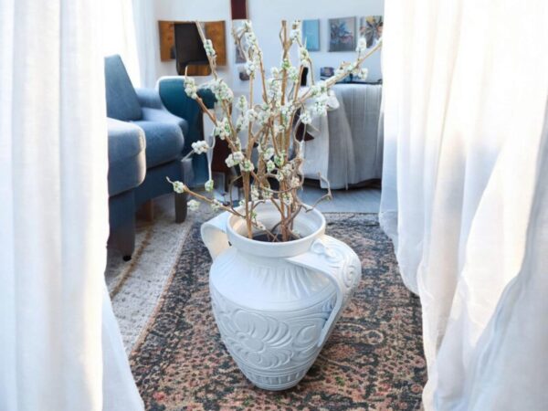 Vase Bodenvase Keramik Shabby – Bild 3