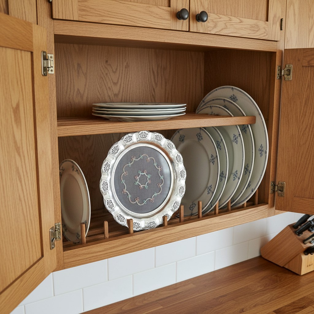 Vintage Metalltablett Glasabdeckung – rund, dekorativ & elegant – Bild 5