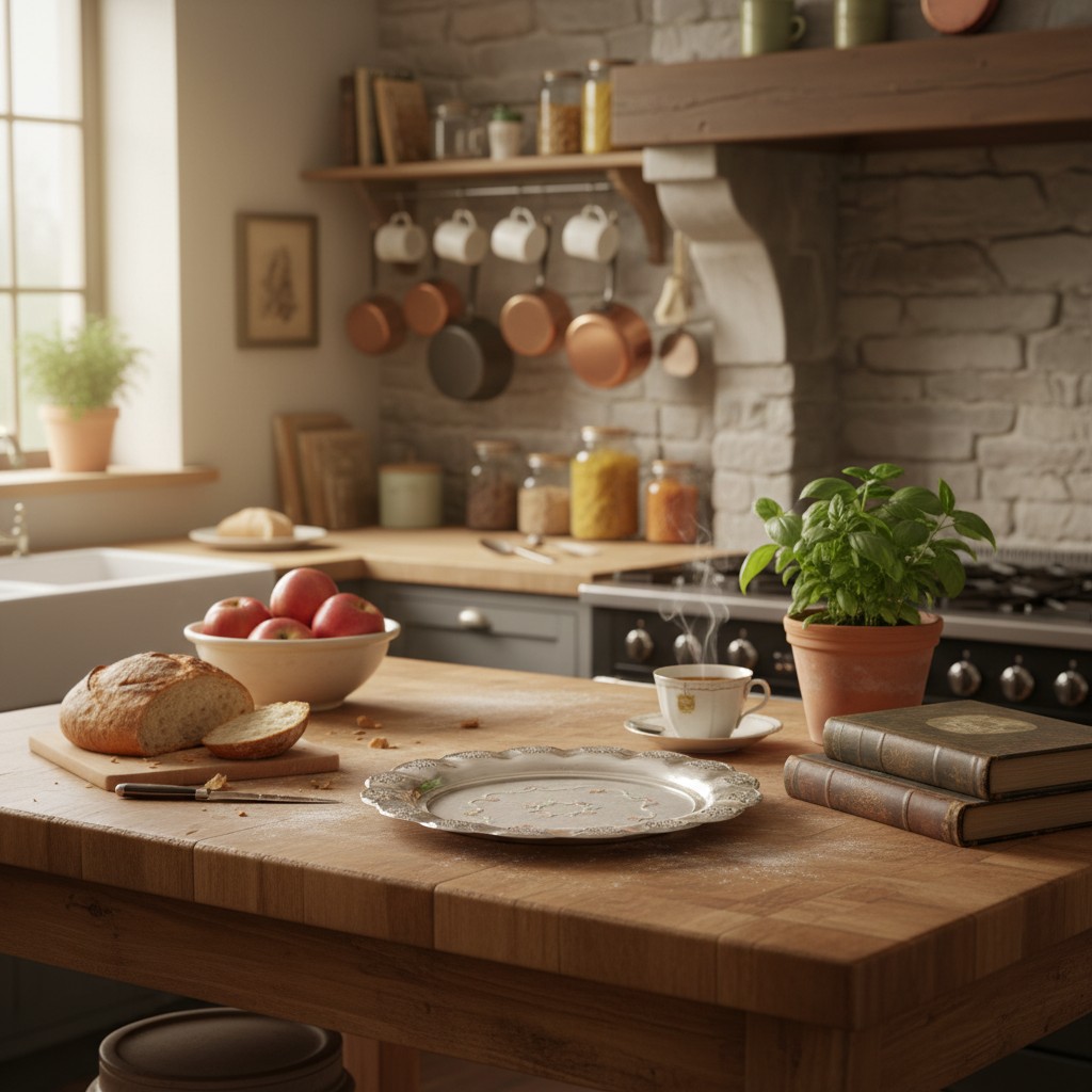 Vintage Metalltablett Glasabdeckung – rund, dekorativ & elegant – Bild 8