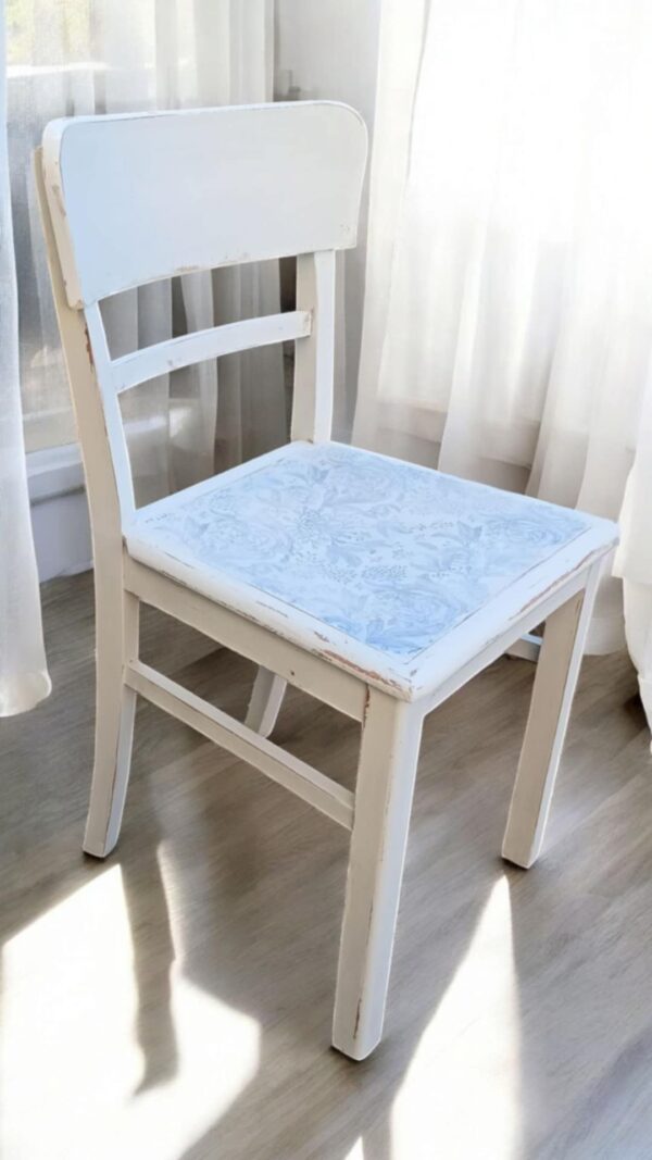 Stuhl Shabby Weiß Vintage Upcycling Milli – Bild 8