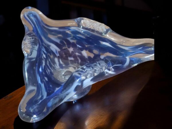 Vintage Glas-Schale Mundgeblasenes Studioglas Murano – Bild 2