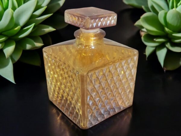 Vintage Glasflasche Karaffe mit Schliffmuster