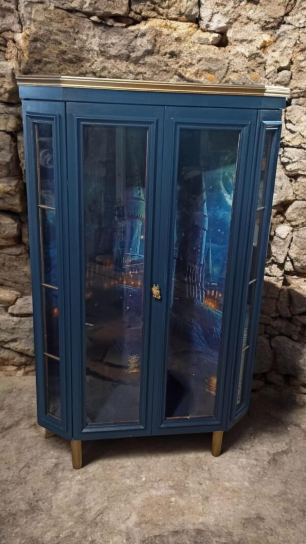 Vitrine Eckschrank Hary Upcycling Vintage – Bild 2