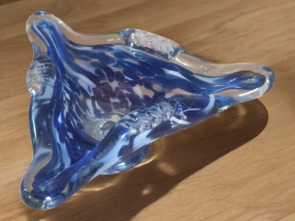 Vintage Glas-Schale Mundgeblasenes Studioglas Murano – Bild 3