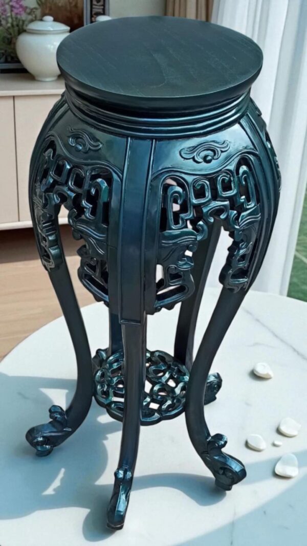 Hocker Mian Asiatischer Design-Hocker Vintage Upcycling – Bild 5