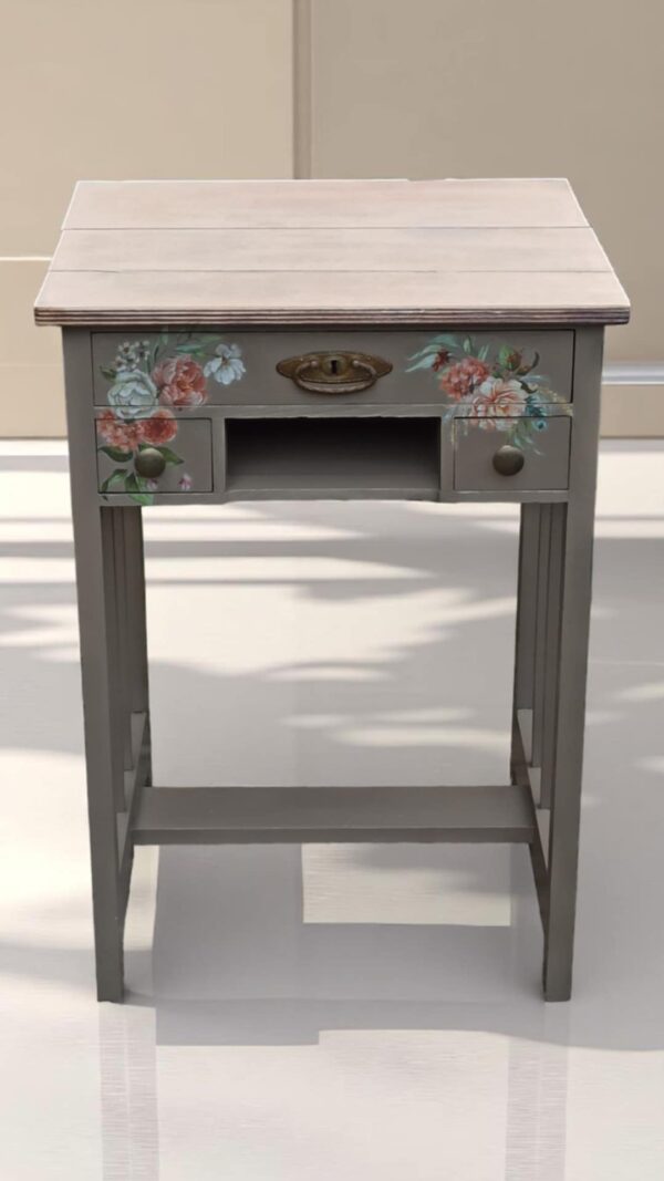 Beistelltisch Nähkästchen Blume Karin Vintage Shabby Upcycling – Bild 6