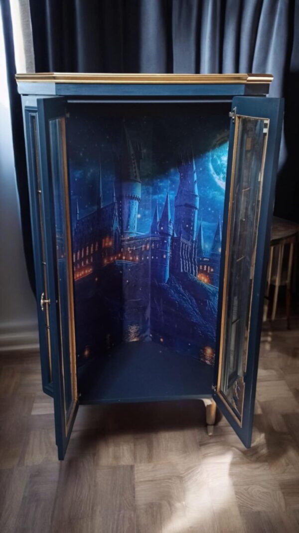 Vitrine Eckschrank Hary Upcycling Vintage – Bild 6