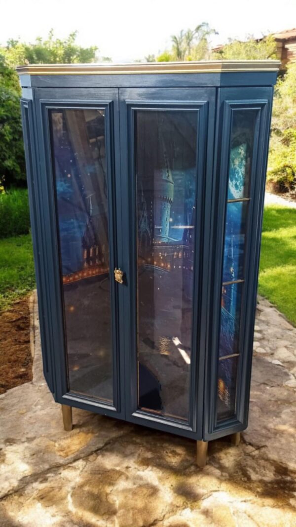 Vitrine Eckschrank Hary Upcycling Vintage – Bild 7
