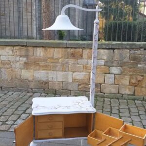 Nähtisch Lampentisch Beistelltisch Shabby Grau Vintage Upcycling Flora