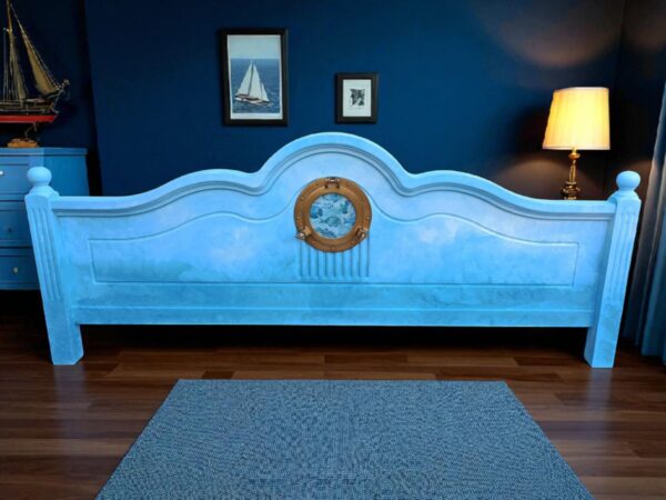 Doppelbett Shabby Vintage Upcycling Bett Oktopus Calypso – Bild 2