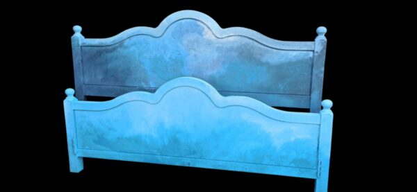 Doppelbett Shabby Vintage Upcycling Bett Oktopus Calypso – Bild 8