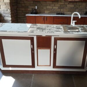 Küchenzeile Kücheninsel Herd Spüle Kommode Shabby Upcycling Bruno