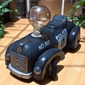 Lampe Stehlampe Auto Upcycling Handarbeit Vintage Retro Shabby Finn