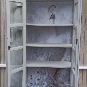 Glasschrank Vitrinenschrank Petunia | Vintage Shabby Chic Schrank | Upcycling Möbel | Landhausstil | Handgemacht & Unikat
