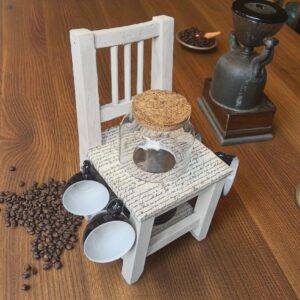 Stuhl Kaffeestuhl Teestuhl Pflanzstuhl upcycling shabby Kaffee