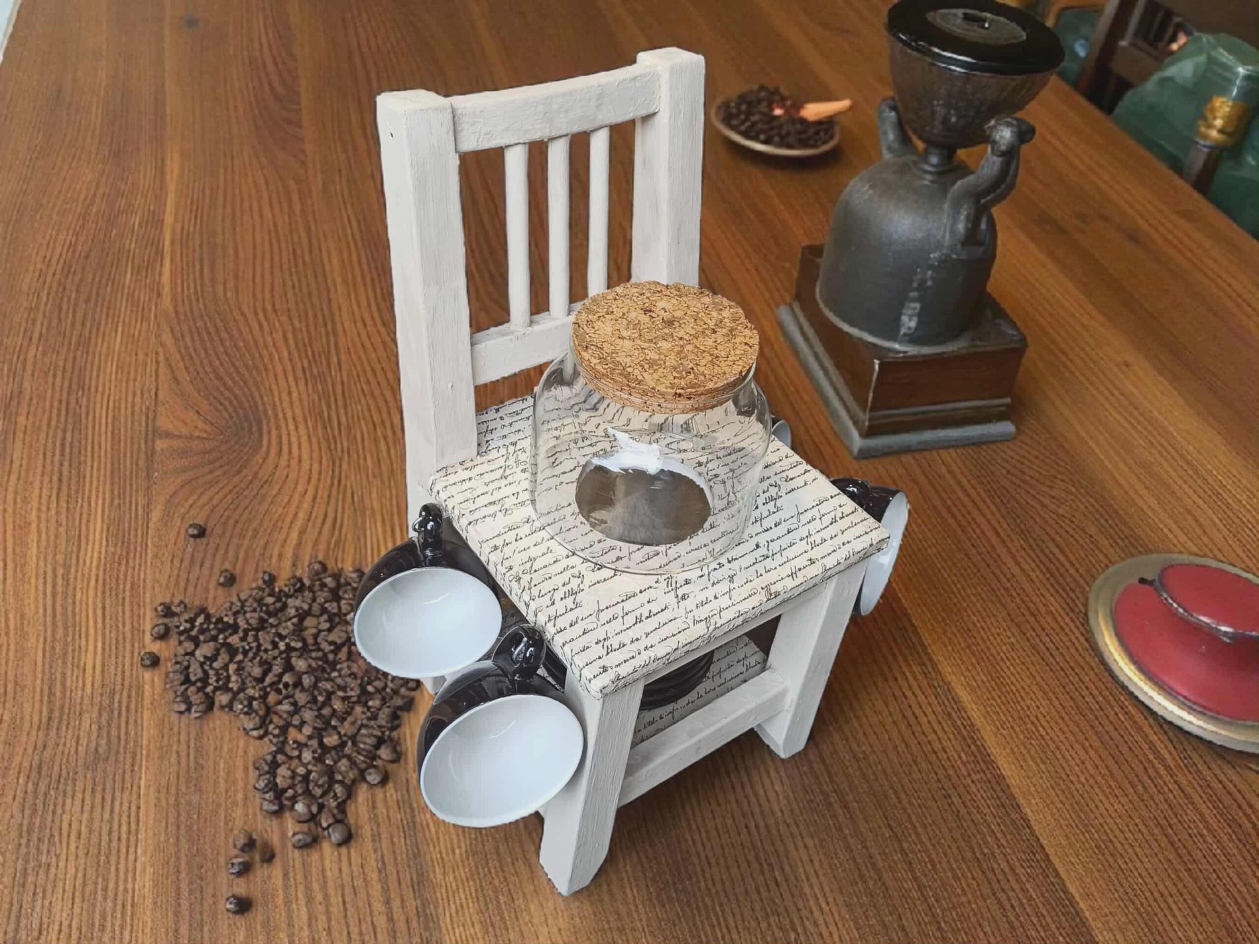 Stuhl Kaffeestuhl Teestuhl Pflanzstuhl upcycling shabby Kaffee