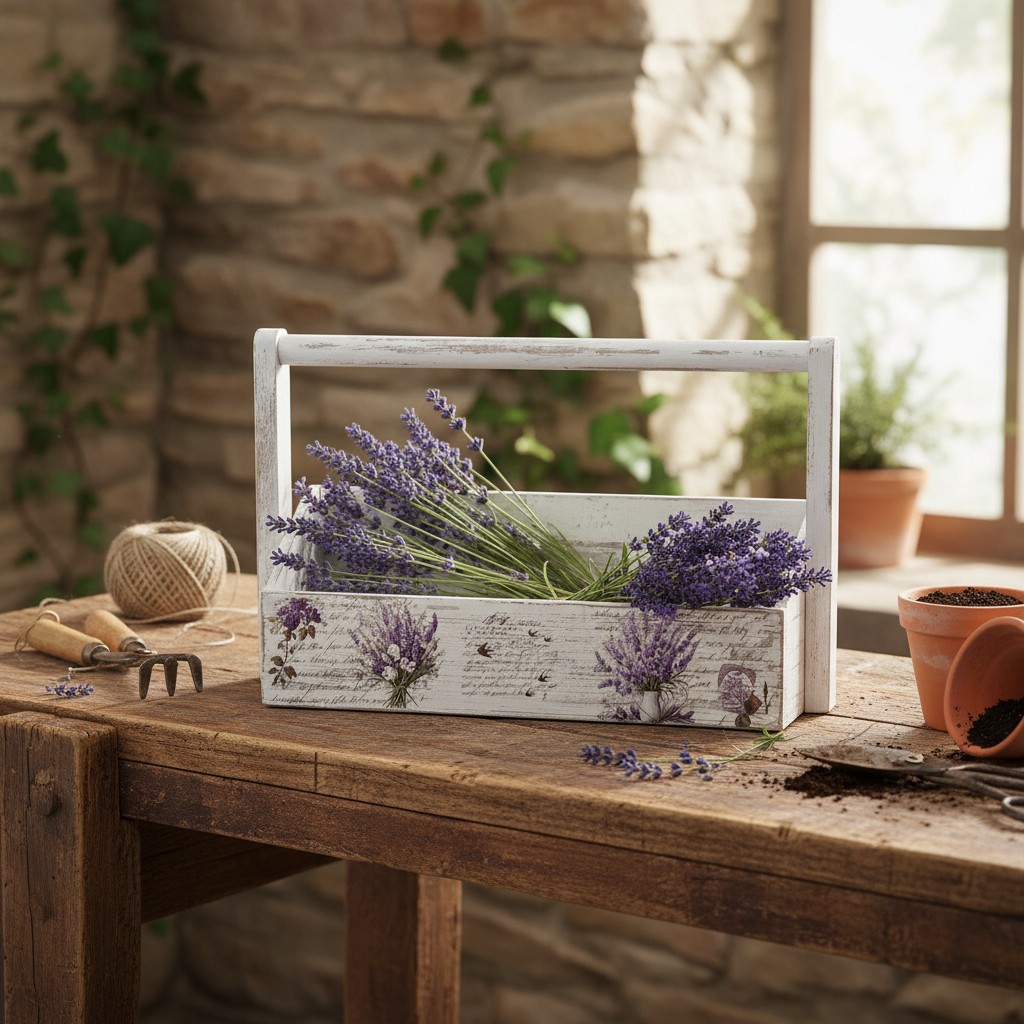 Lavendelzauber – Dekokästchen im Provence-Landhausstil – Bild 3