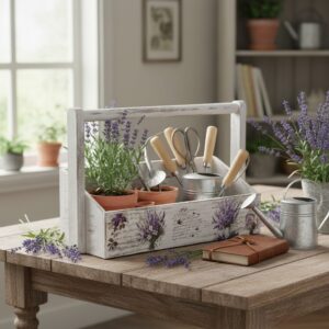 Lavendelzauber &ndash; Dekok&auml;stchen im Provence-Landhausstil