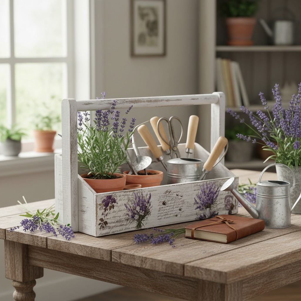 Lavendelzauber – Dekokästchen im Provence-Landhausstil